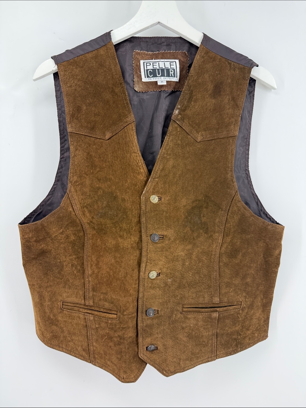 Brown Suede Men's Vest